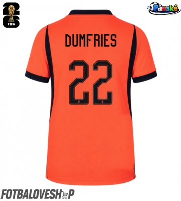 Nizozemsko Denzel Dumfries #22 Domácí Dres MS 2026 Krátký Rukáv